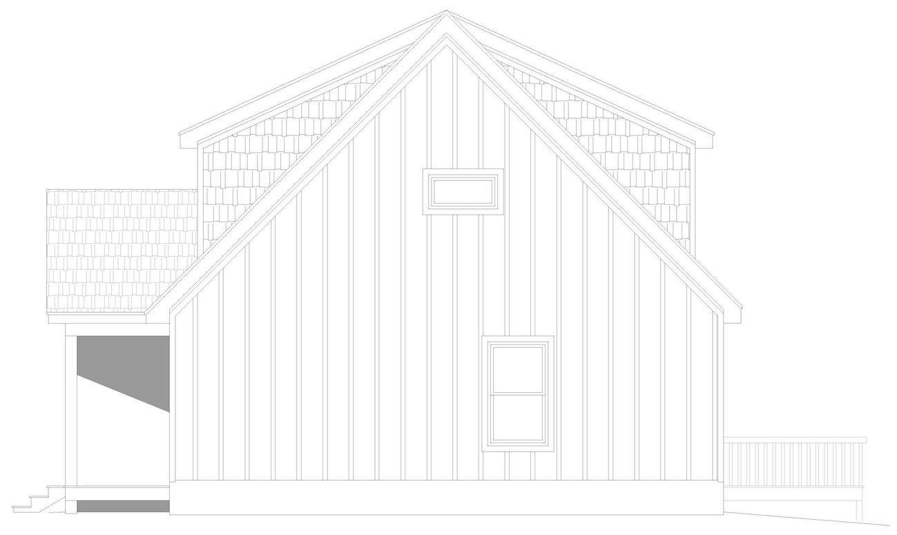 Home Plan Right Elevation of this 3-Bedroom,1770 Sq Ft Plan -196-1281