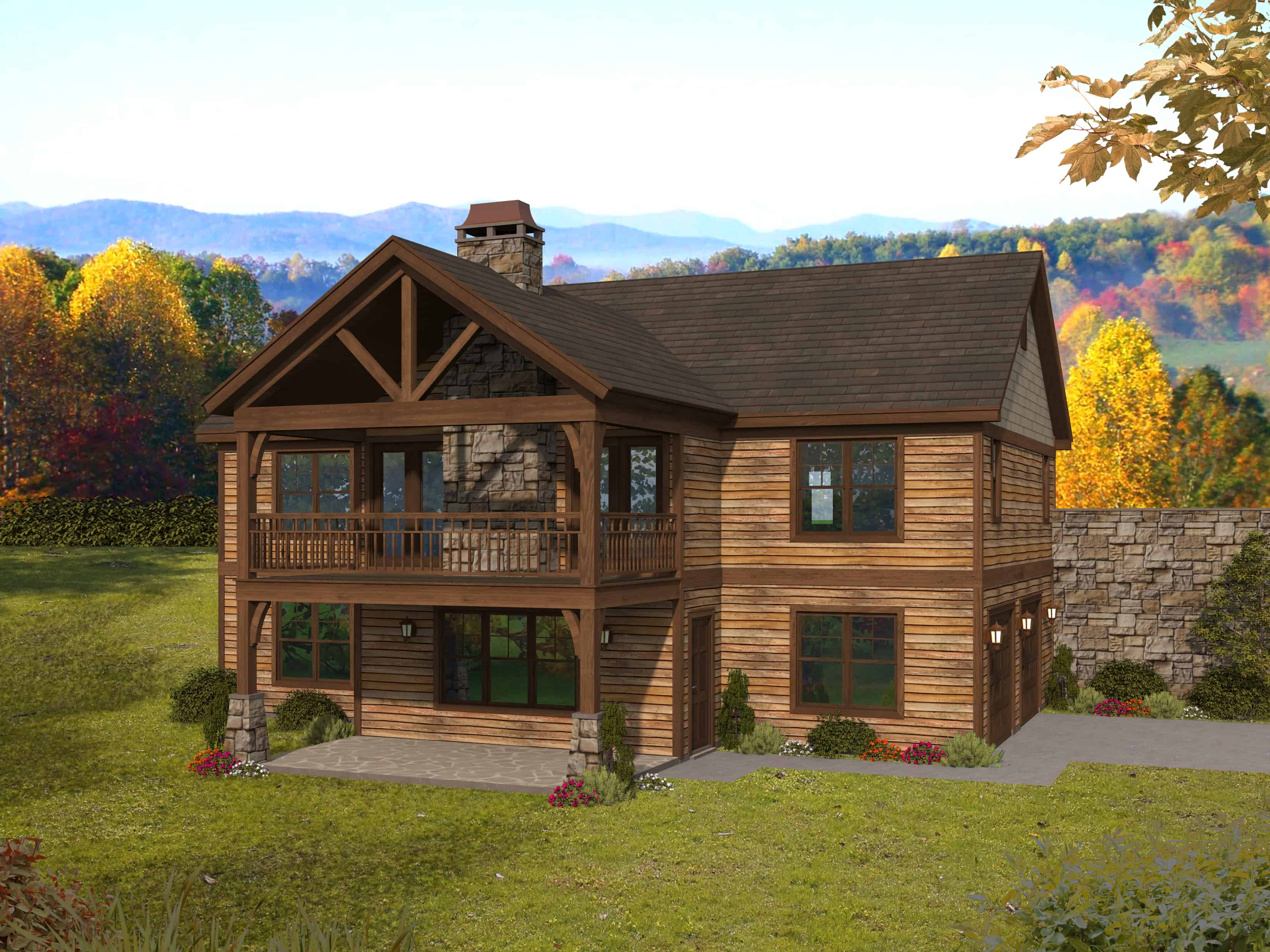 Ranch style home design (ThePlanCollection: Plan #196-1282)