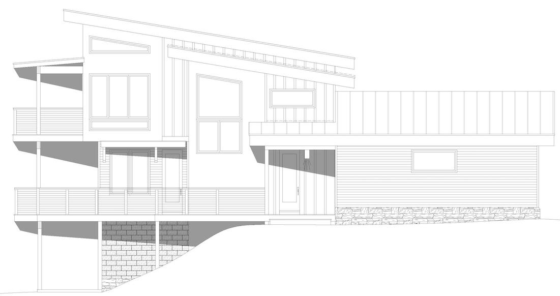 Home Plan Left Elevation of this 3-Bedroom,2318 Sq Ft Plan -196-1283