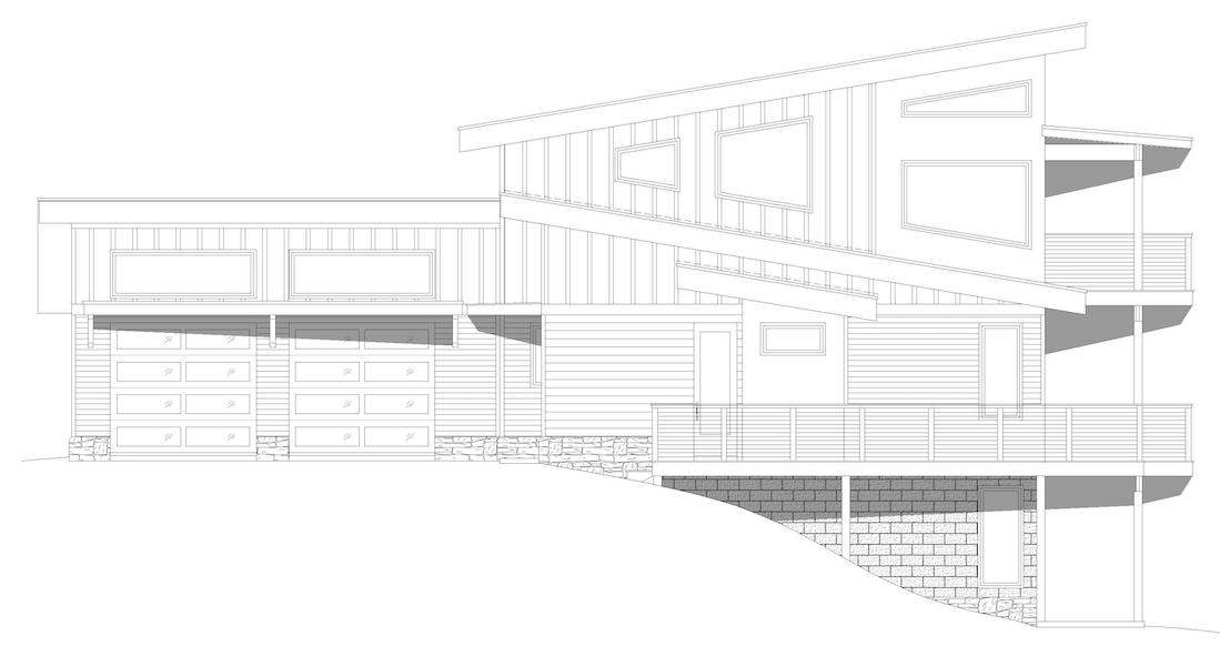 Home Plan Right Elevation of this 3-Bedroom,2318 Sq Ft Plan -196-1283