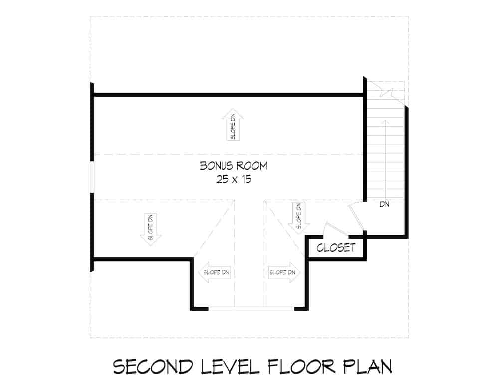 Bonus Room of Contemporary Plan #196-1284