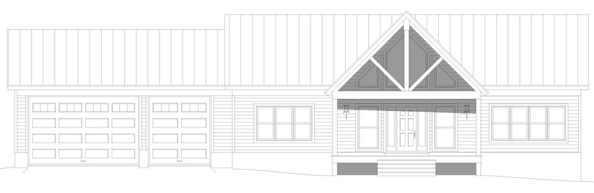 Home Plan Front Elevation of this 22-Bedroom,1763 Sq Ft Plan -196-1285