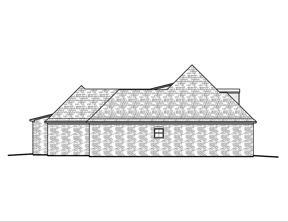 Home Plan Left Elevation of this 4-Bedroom,2246 Sq Ft Plan -197-1000
