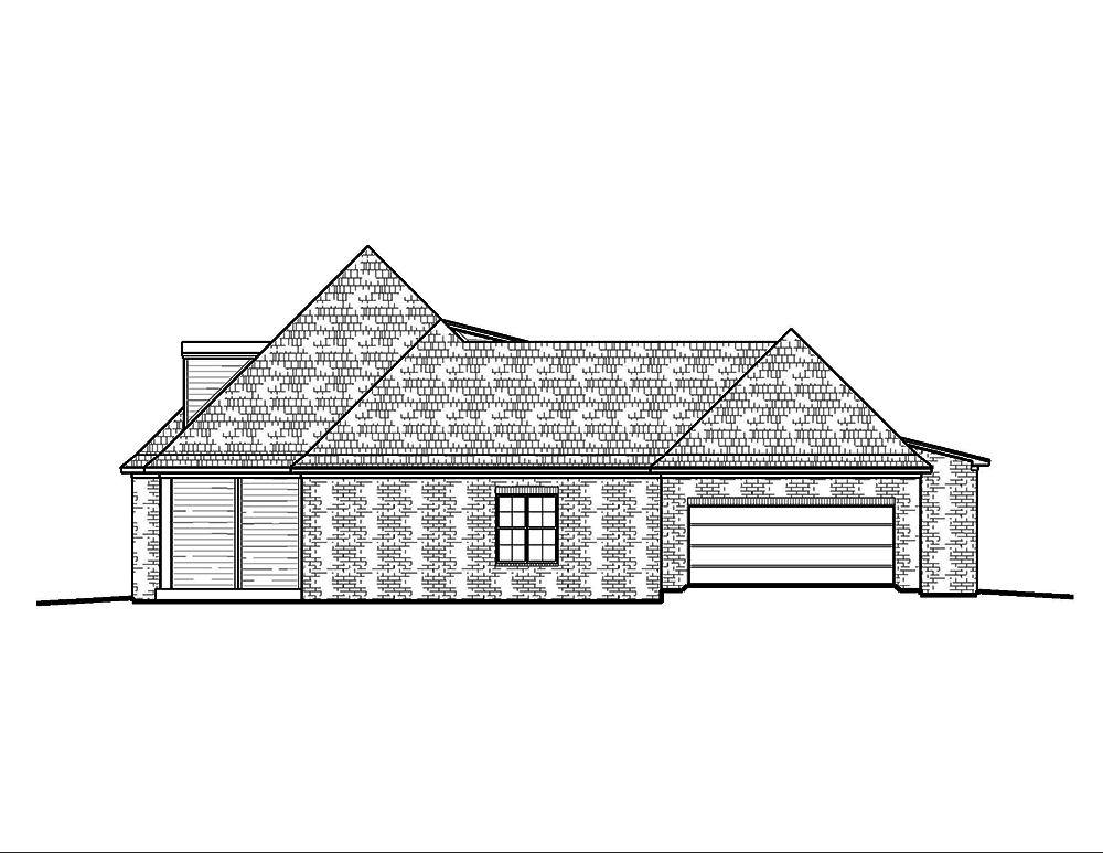 Home Plan Right Elevation of this 4-Bedroom,2246 Sq Ft Plan -197-1000