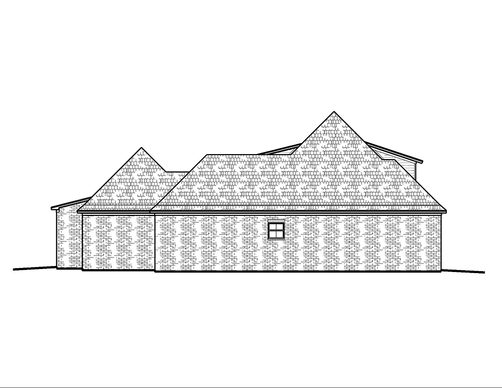 Home Plan Left Elevation of this 4-Bedroom,2246 Sq Ft Plan -197-1001