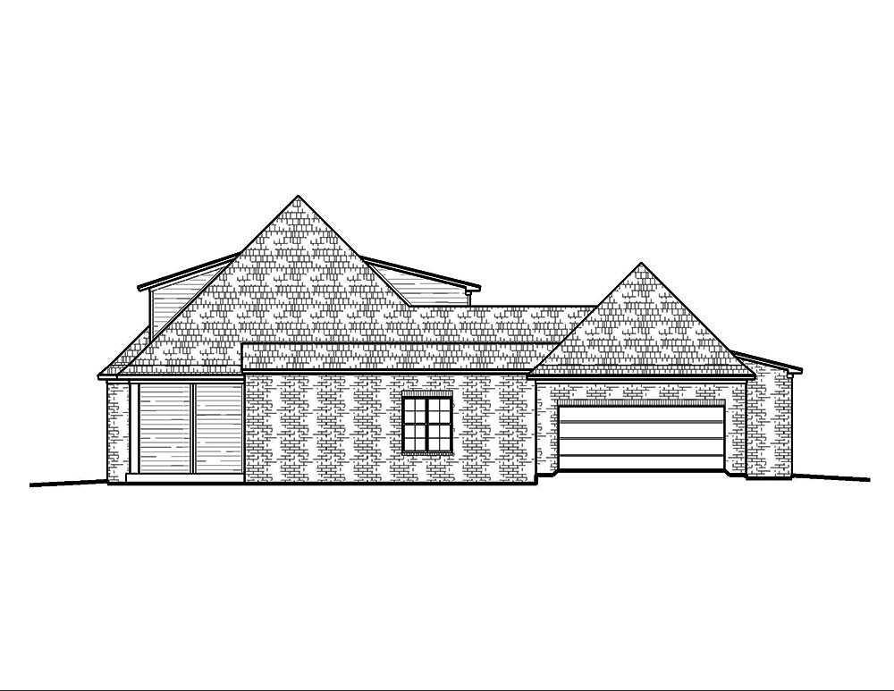 Home Plan Right Elevation of this 4-Bedroom,2246 Sq Ft Plan -197-1001