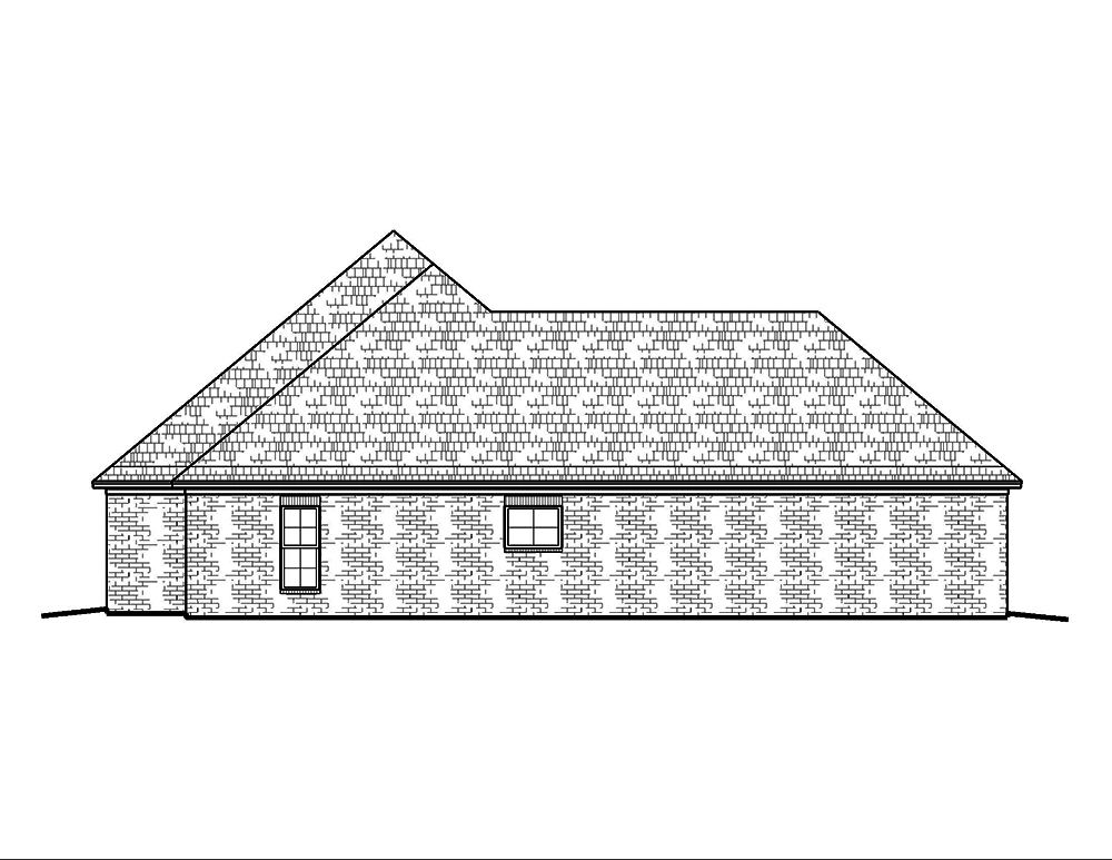Home Plan Left Elevation of this 3-Bedroom,1953 Sq Ft Plan -197-1002