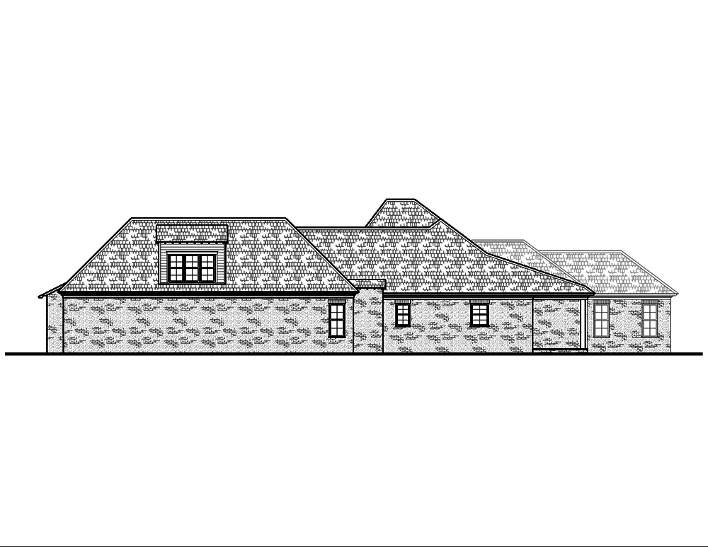 Home Plan Right Elevation of this 5-Bedroom,3004 Sq Ft Plan -197-1003