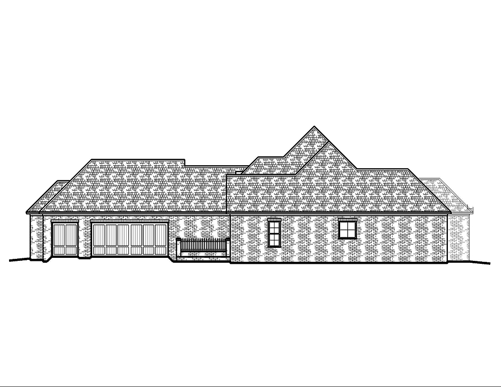 Home Plan Right Elevation of this 4-Bedroom,2882 Sq Ft Plan -197-1005
