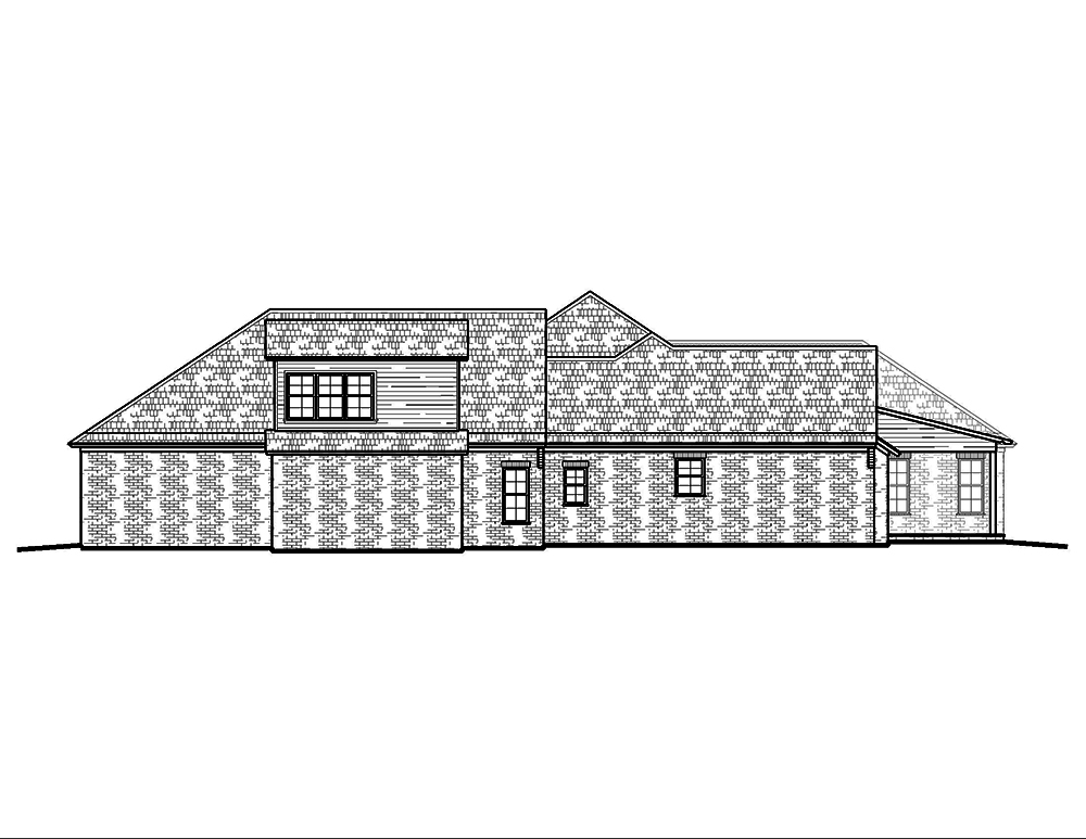 Home Plan Right Elevation of this 4-Bedroom,2651 Sq Ft Plan -197-1010