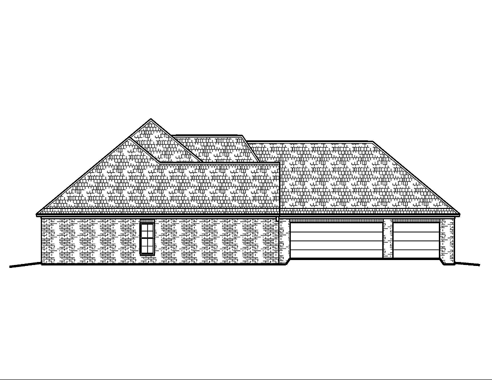 Home Plan Left Elevation of this 4-Bedroom,2247 Sq Ft Plan -197-1012