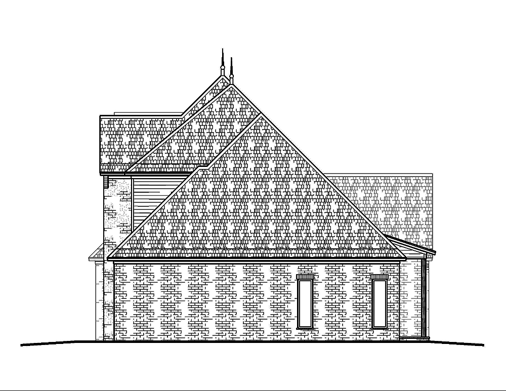 Home Plan Right Elevation of this 4-Bedroom,3287 Sq Ft Plan -197-1013