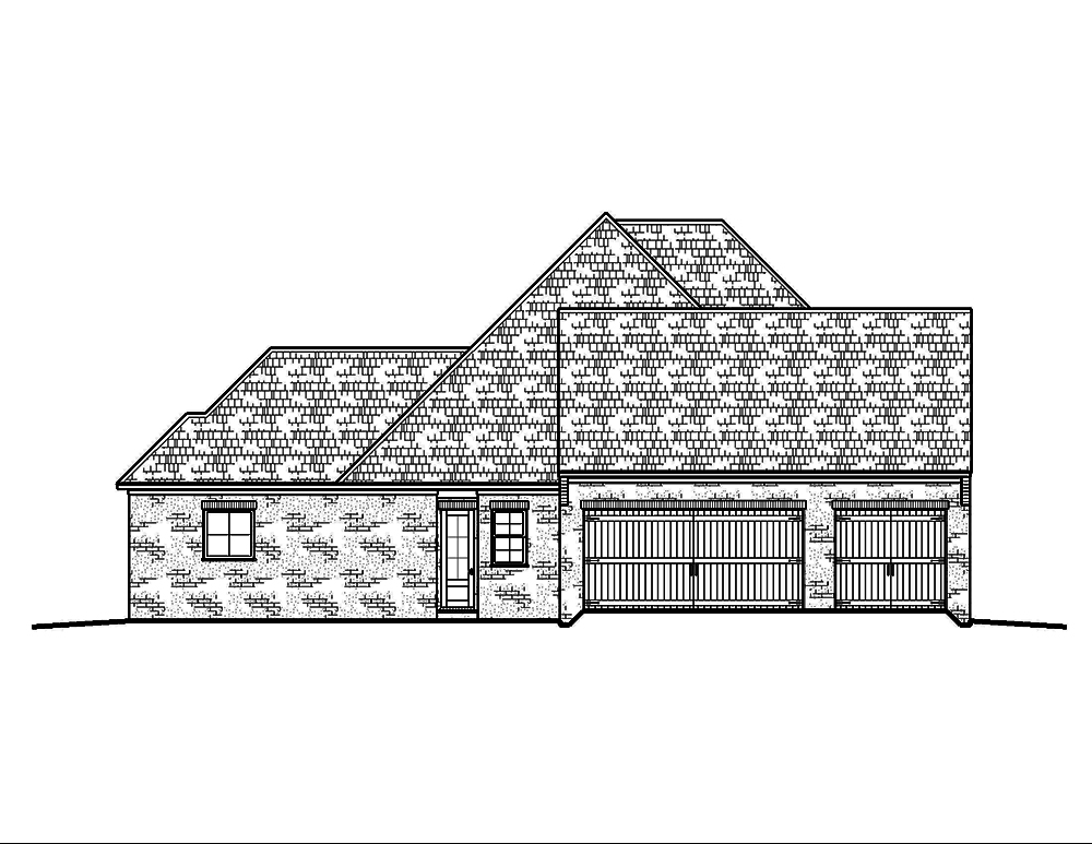 Home Plan Left Elevation of this 4-Bedroom,3490 Sq Ft Plan -197-1016