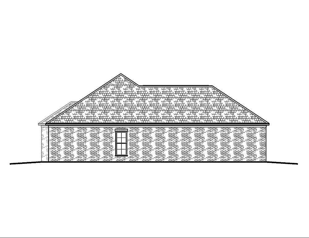 Home Plan Left Elevation of this 3-Bedroom,1649 Sq Ft Plan -197-1020