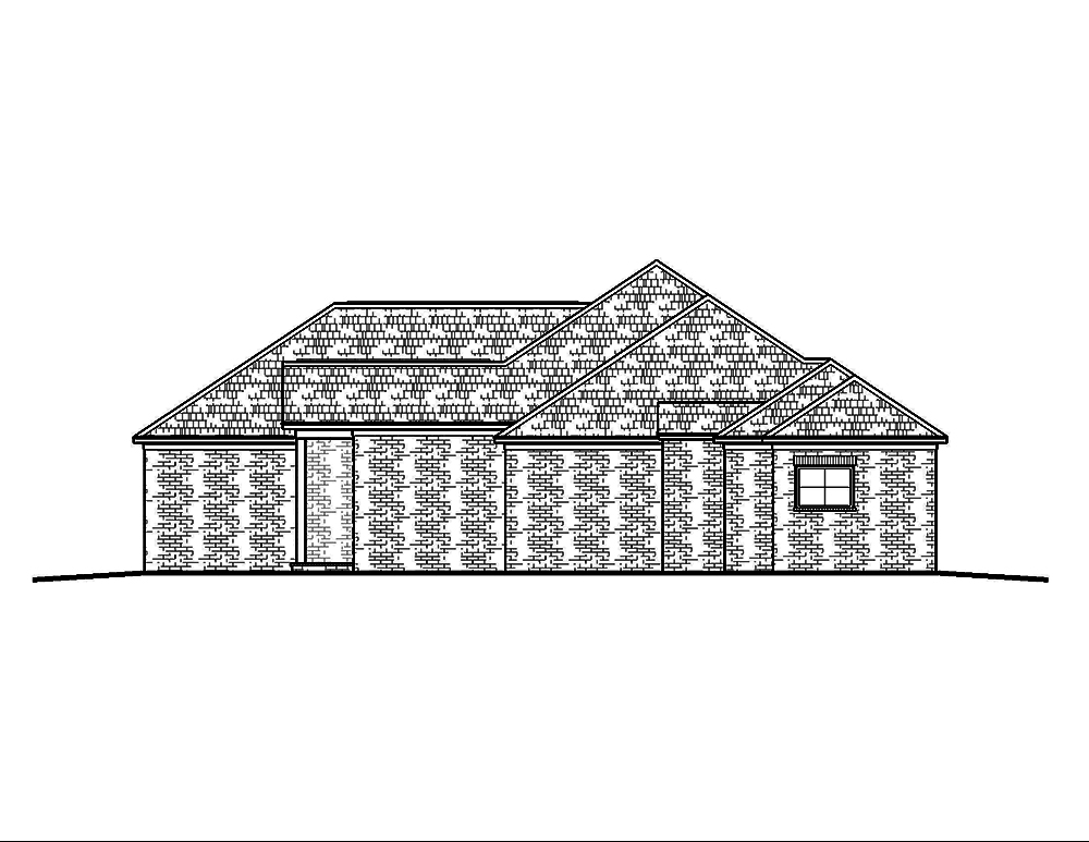 Home Plan Right Elevation of this 3-Bedroom,1649 Sq Ft Plan -197-1020