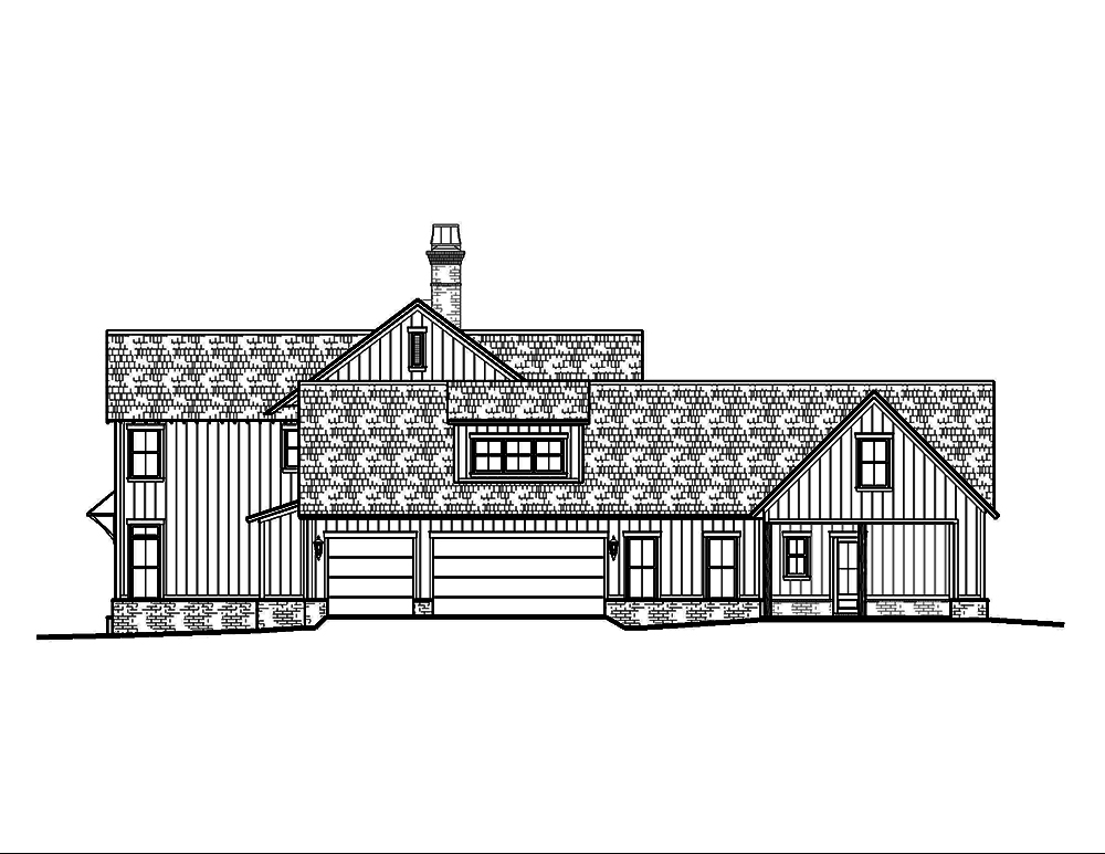 Home Plan Right Elevation of this 5-Bedroom,3775 Sq Ft Plan -197-1023