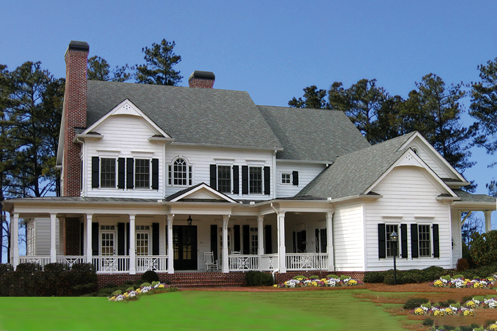 Photograph of Colonial home plan (ThePlanCollection: House Plan #198-1004)