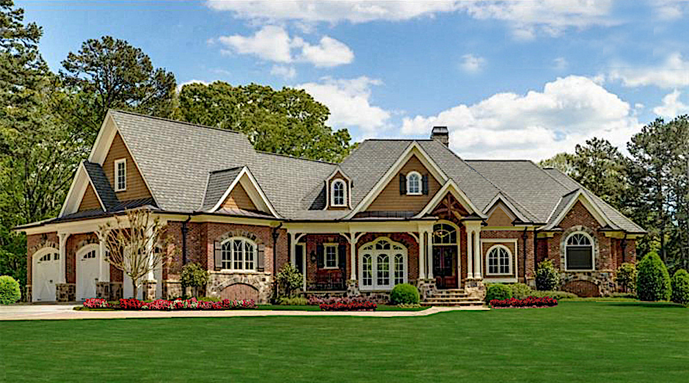 Home Plan Front Elevation of this 3-Bedroom,3071 Sq Ft Plan -198-1011