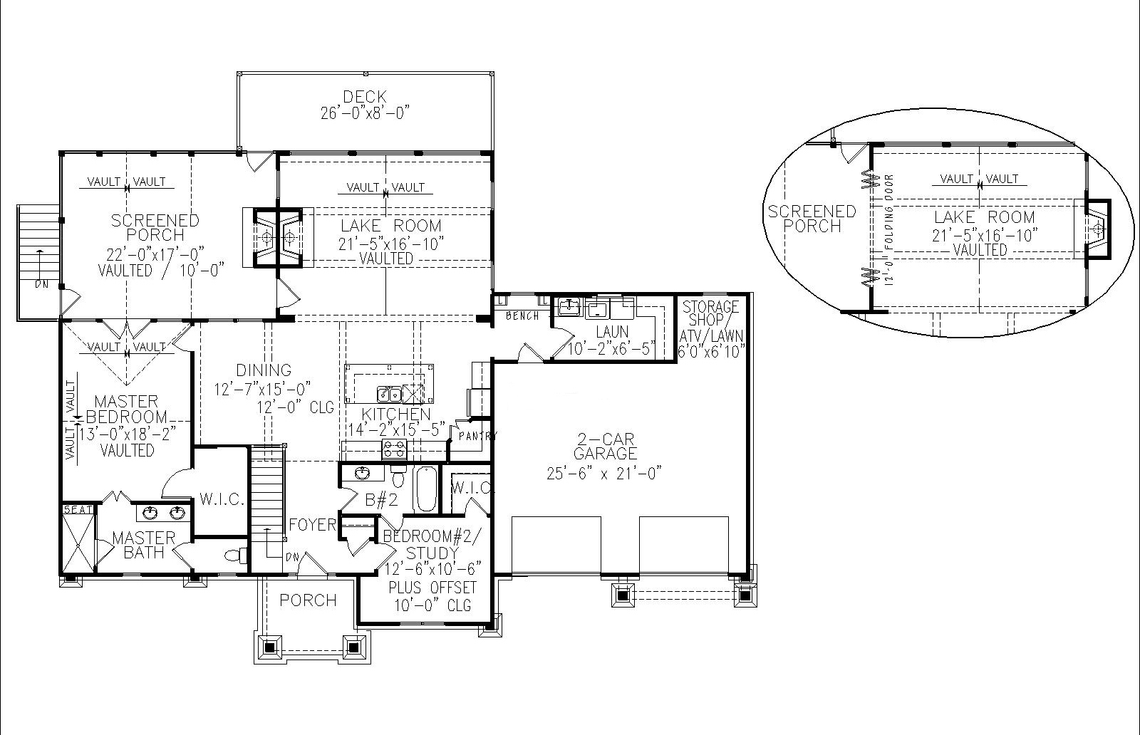 Floor Plan First Story of Cottage Plan #198-1012