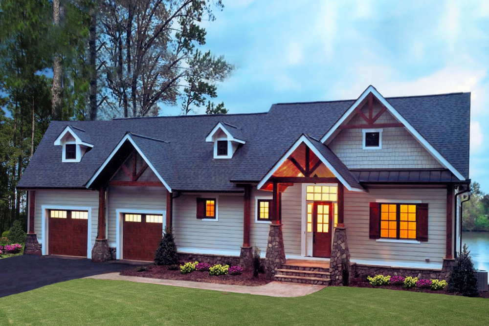Cottage home (ThePlanCollection: Plan #198-1013)