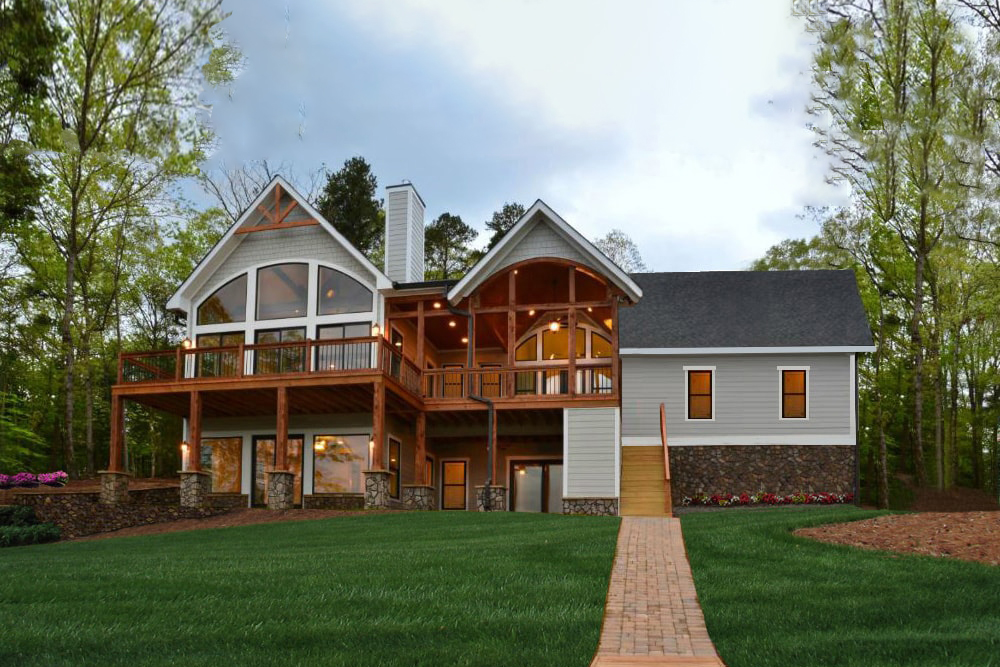 Rear View of this 4-Bedroom, 2363 Sq Ft Plan - 198-1014