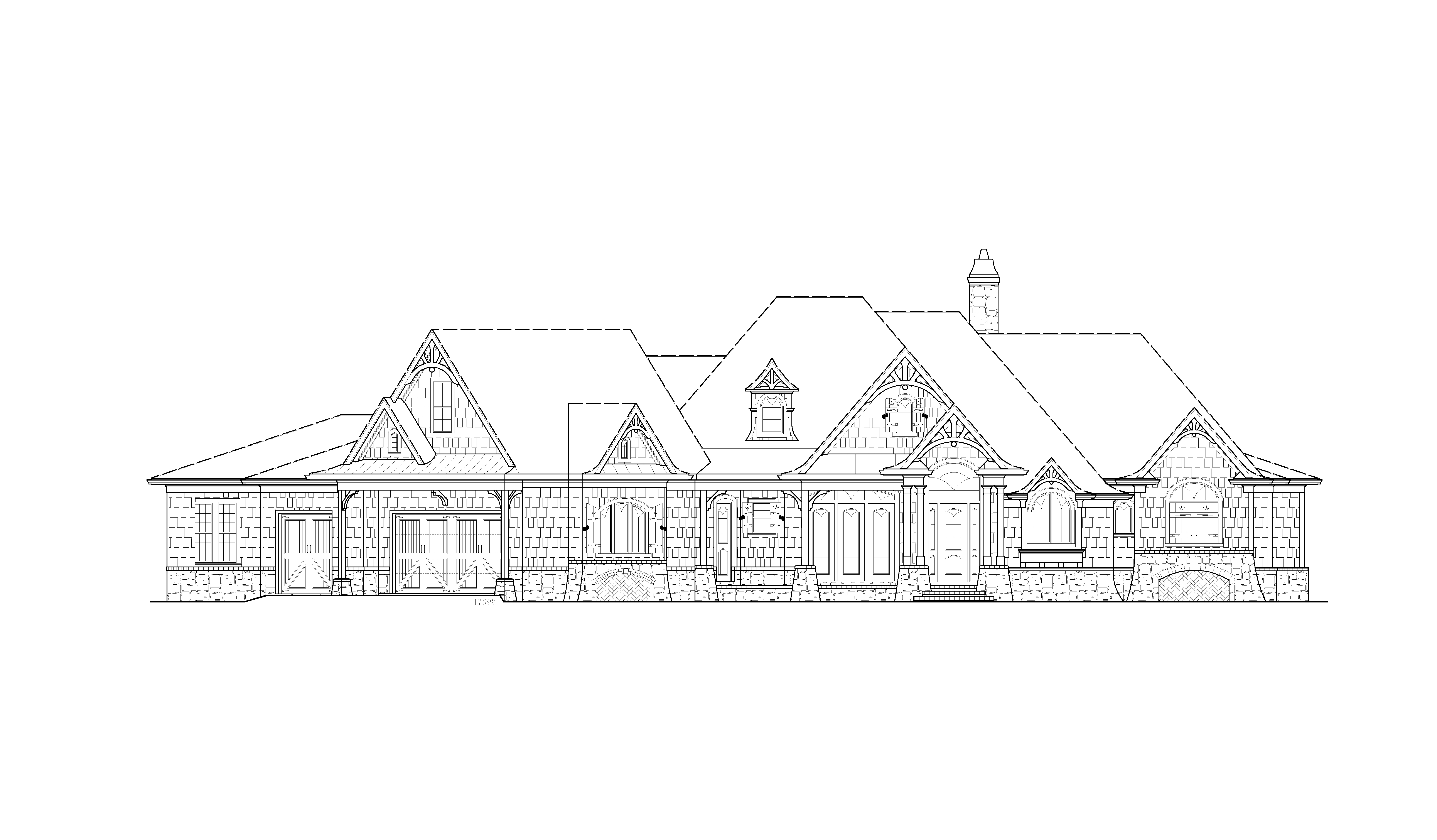 Home Plan Front Elevation of this 4-Bedroom,3773 Sq Ft Plan -198-1015