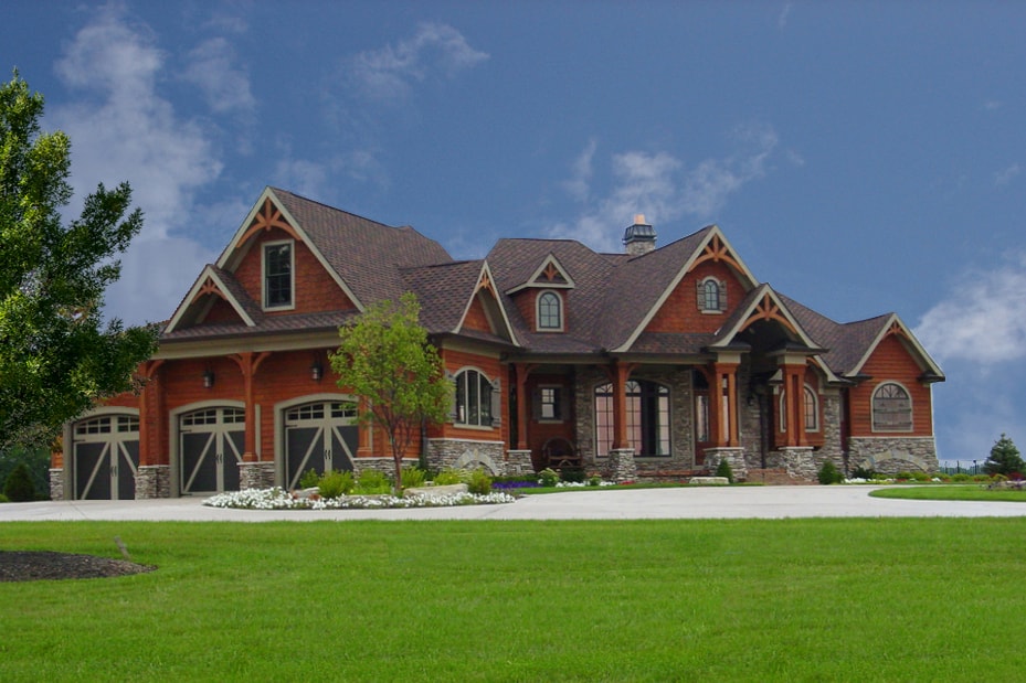 Luxury Cottage home  (ThePlanCollection: Plan #198-1015)