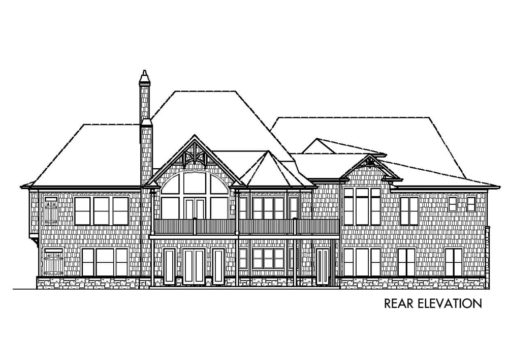 Home Plan Rear Elevation of this 3-Bedroom,3128 Sq Ft Plan -198-1016