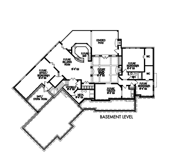 Floor Plan Basement of Cottage Plan #198-1016