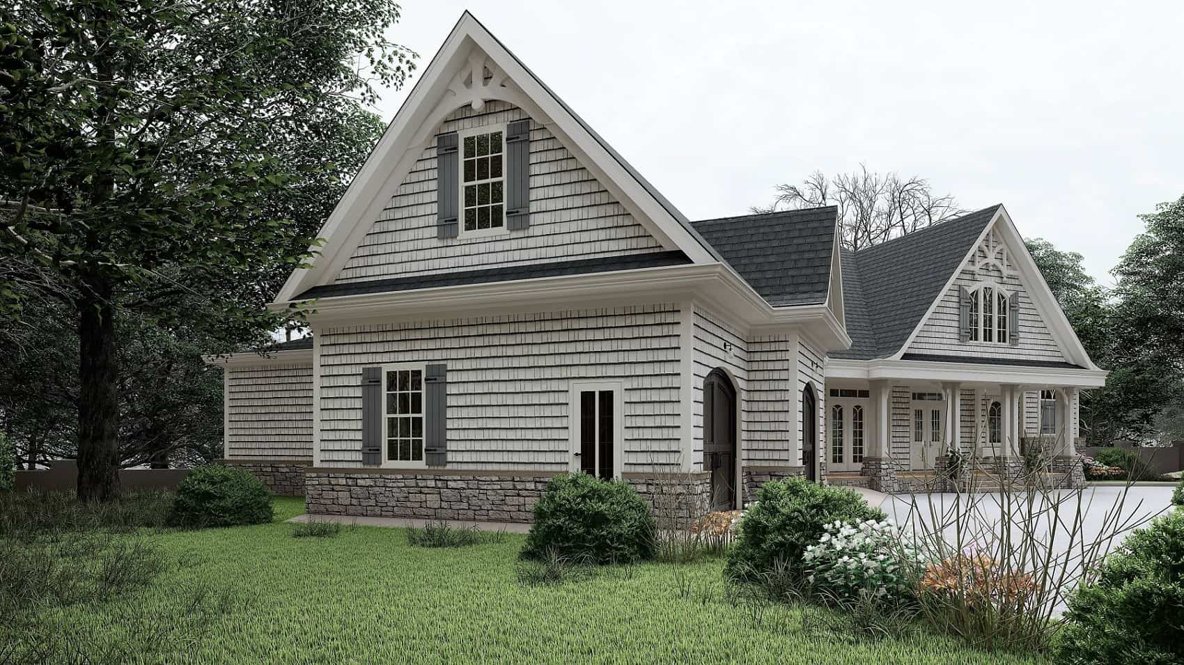 Left Side View of this 3-Bedroom, 3128 Sq Ft Plan - 198-1016