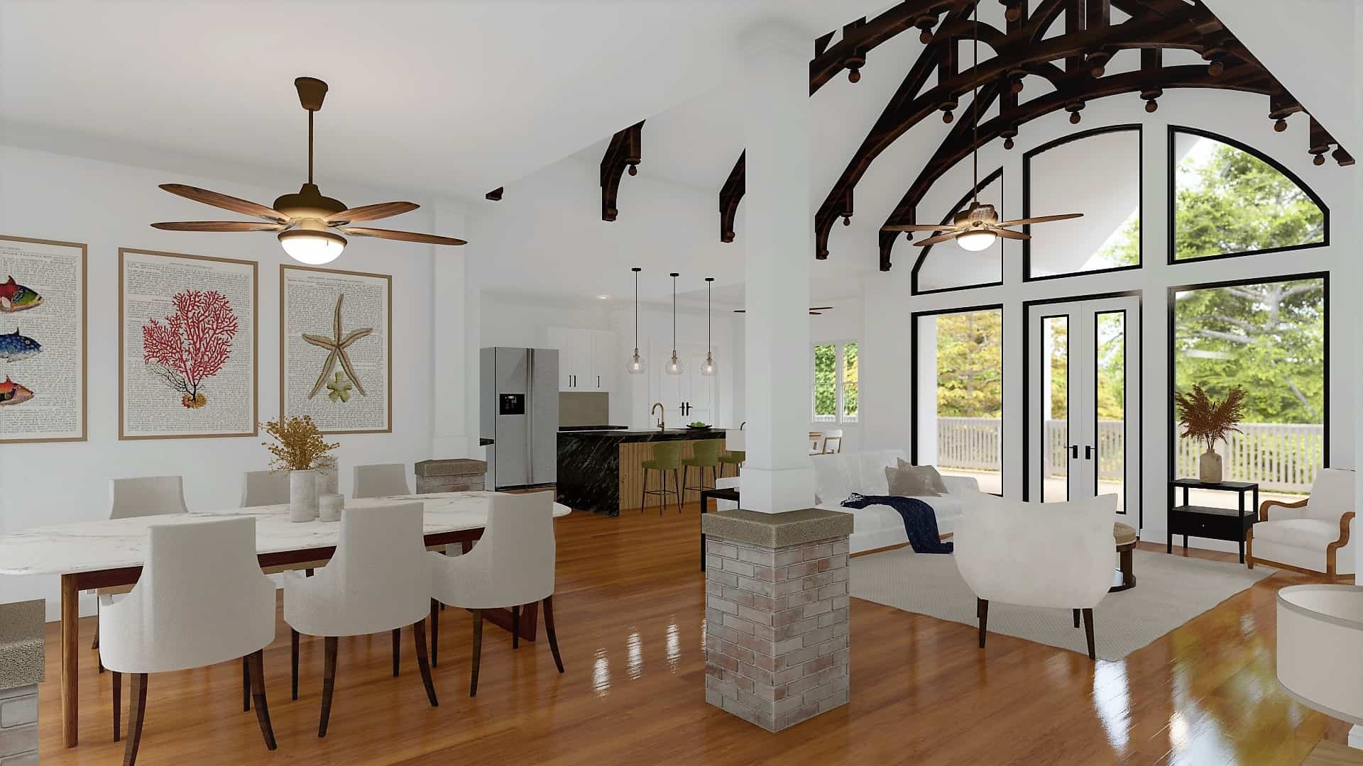 Great Room of this 3-Bedroom, 3128 Sq Ft Plan - 198-1016
