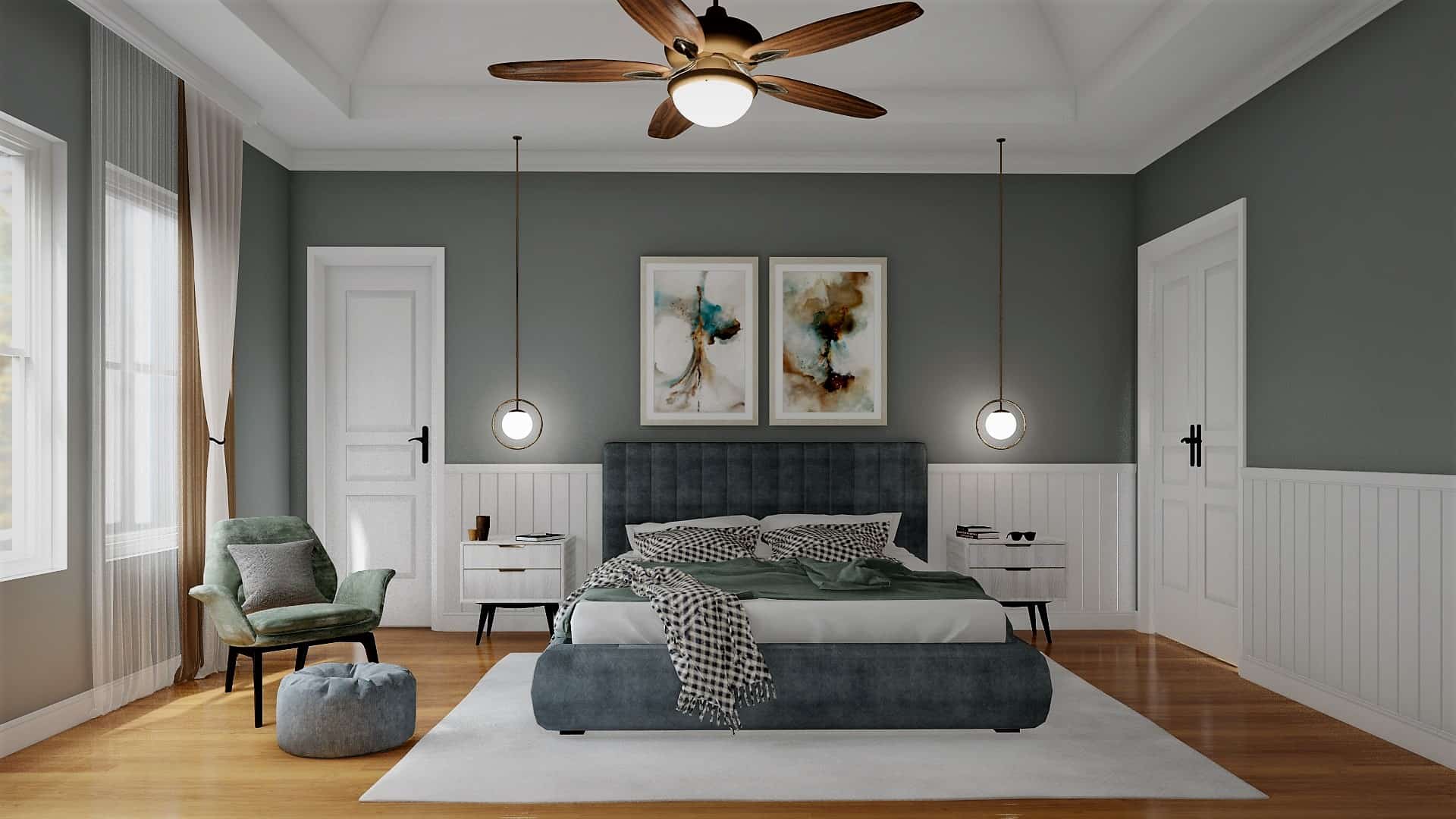 Master Bedroom of this 3-Bedroom, 3128 Sq Ft Plan - 198-1016