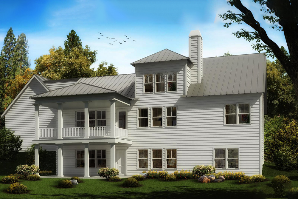 Home Plan Rear Elevation of this 3-Bedroom,2708 Sq Ft Plan -198-1019