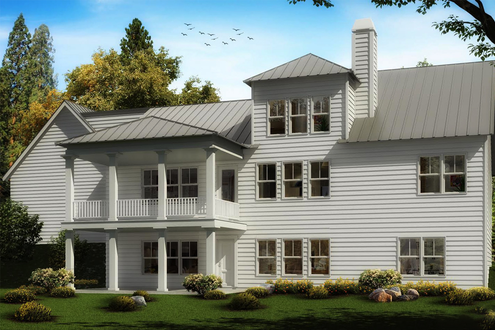 Home Plan Rear Elevation of this 3-Bedroom,2708 Sq Ft Plan -198-1019