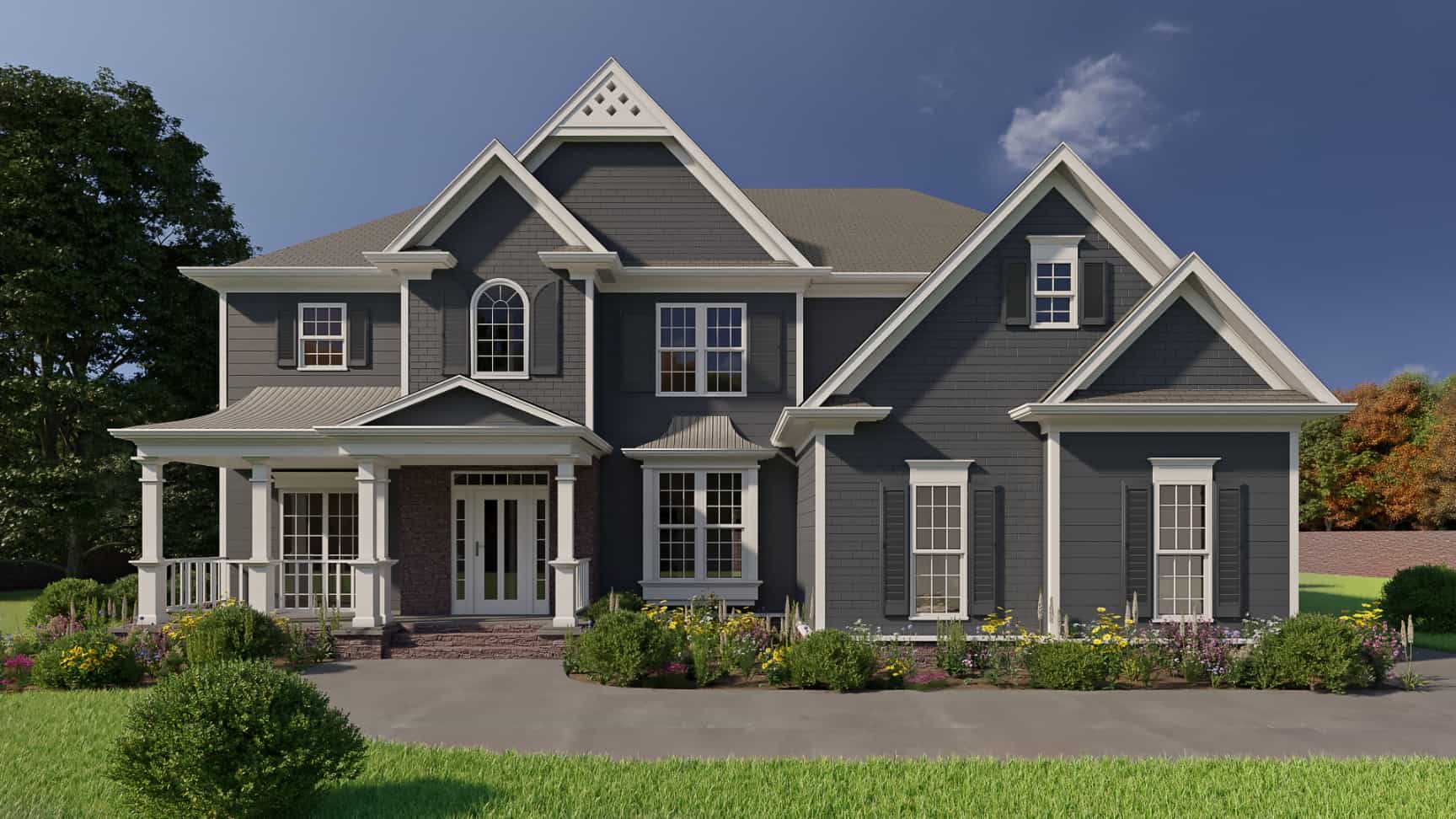 Front View of this 5-Bedroom, 3054 Sq Ft Plan - 198-1020