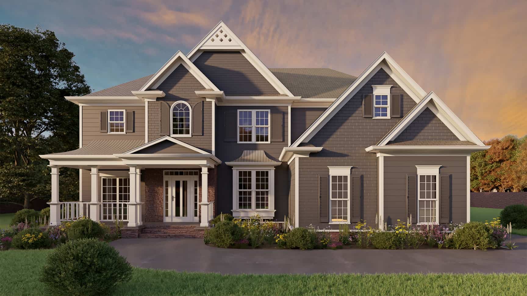 Front View of this 5-Bedroom, 3054 Sq Ft Plan - 198-1020