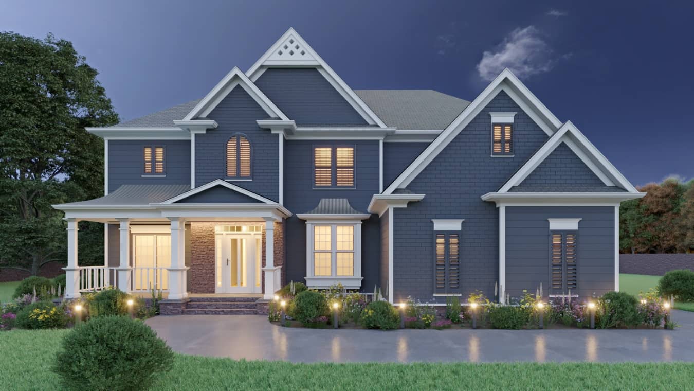 Front View of this 5-Bedroom, 3054 Sq Ft Plan - 198-1020
