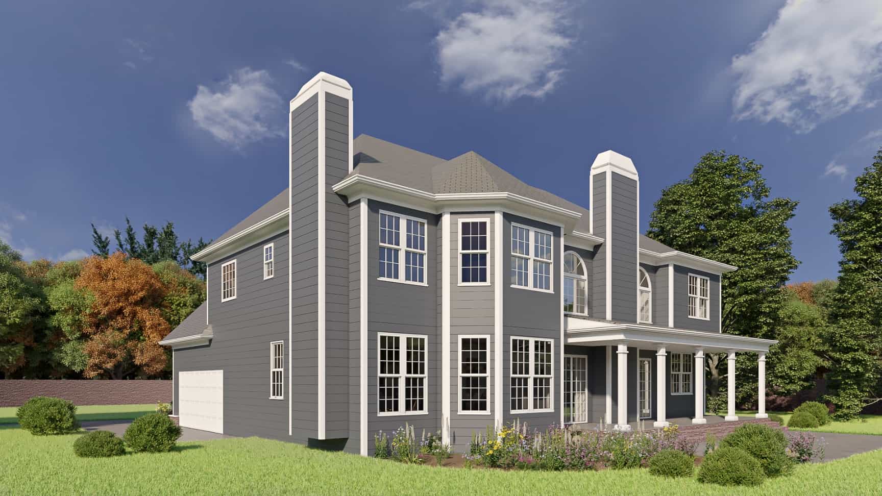 Left Side View of this 5-Bedroom, 3054 Sq Ft Plan - 198-1020