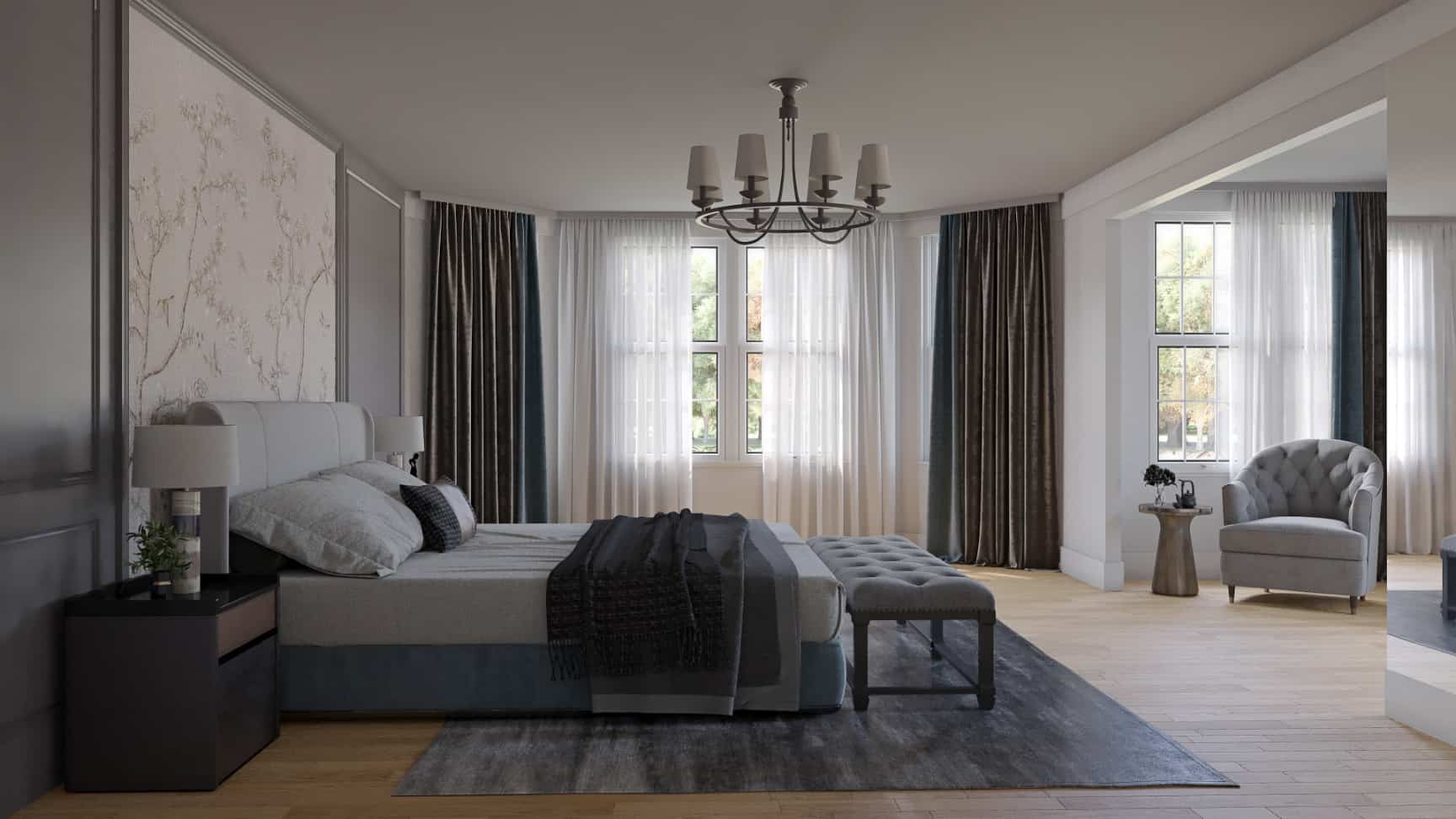 Master Bedroom of this 5-Bedroom, 3054 Sq Ft Plan - 198-1020