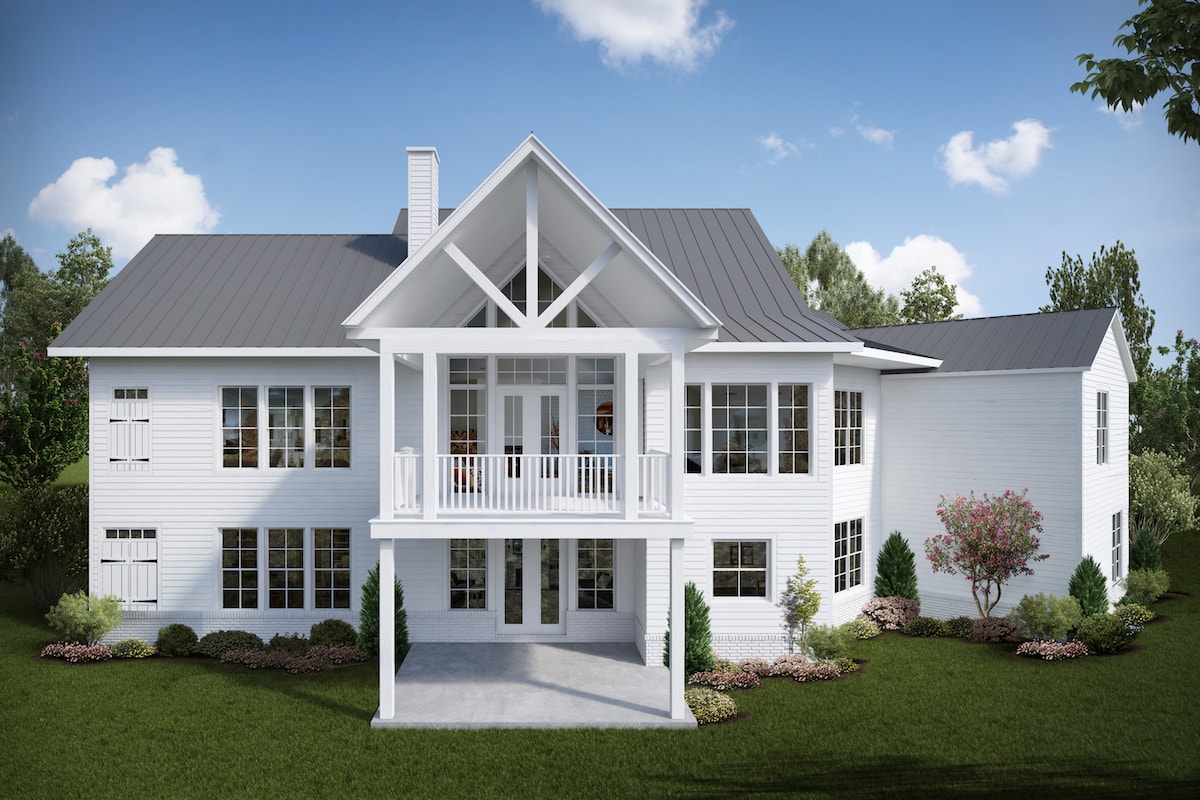 Home Plan Rear Elevation of this 3-Bedroom,2510 Sq Ft Plan -198-1025