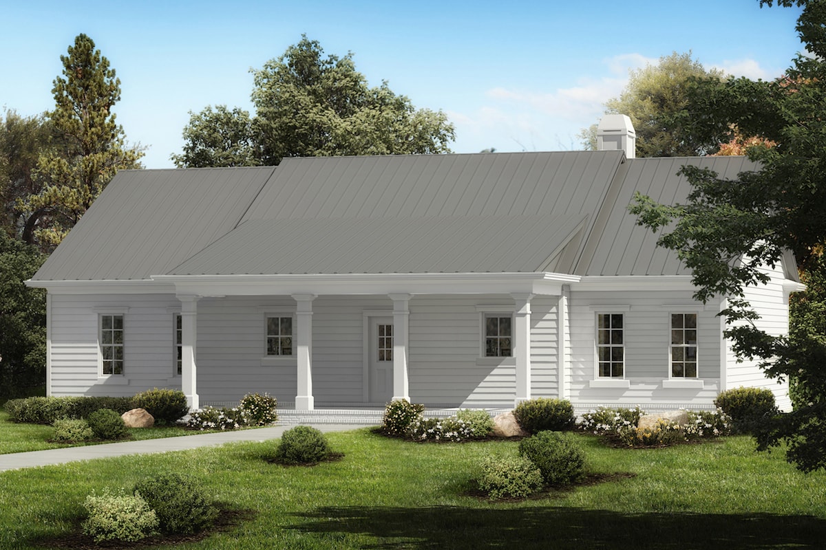Cottage home plan (ThePlanCollection: House Plan #198-1033)