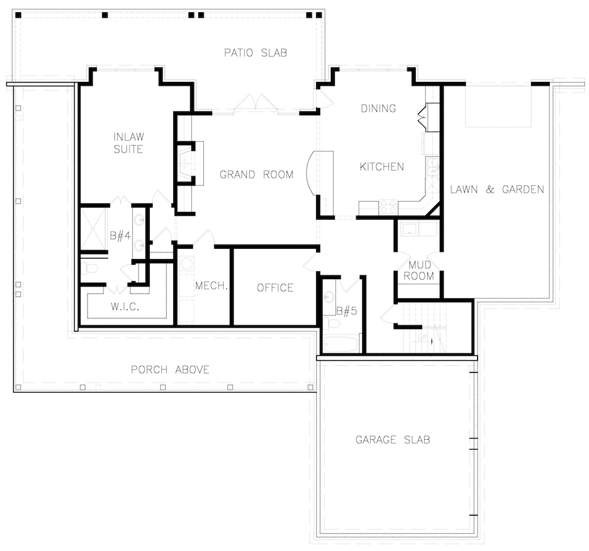 Floor Plan Basement of Cottage Plan #198-1041