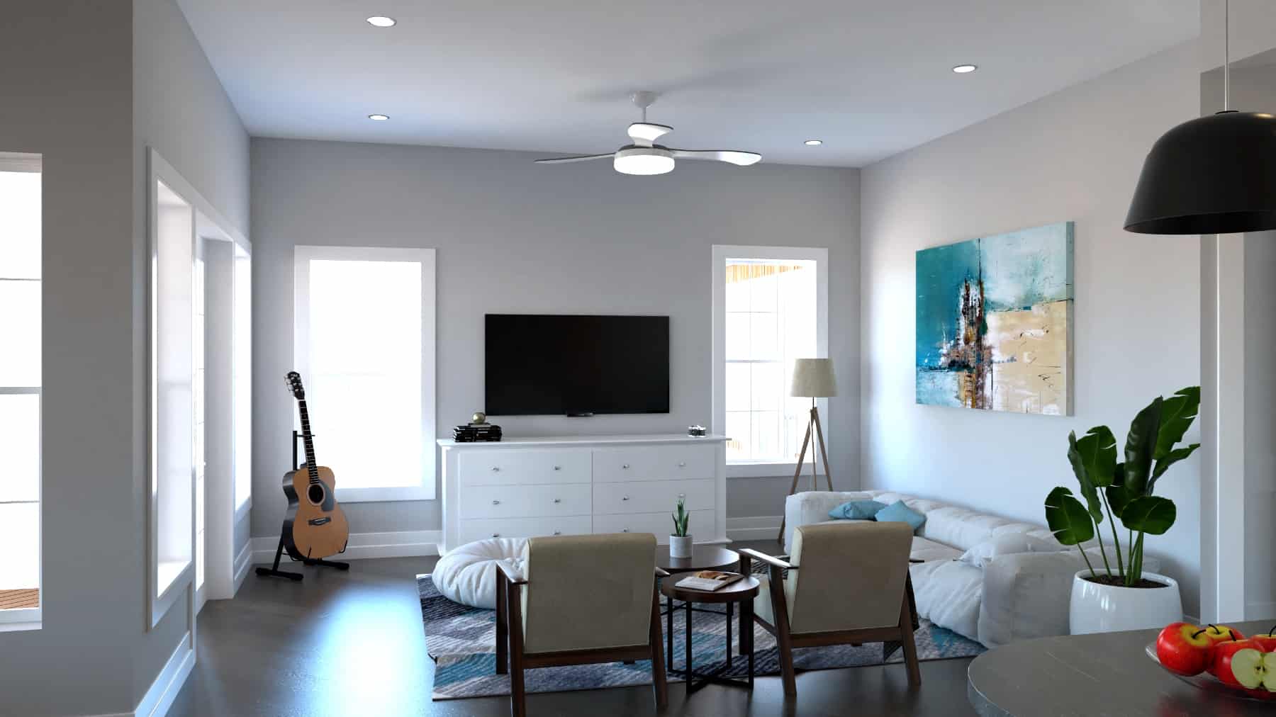 Living Room of this 4-Bedroom, 4135 Sq Ft Plan - 198-1043