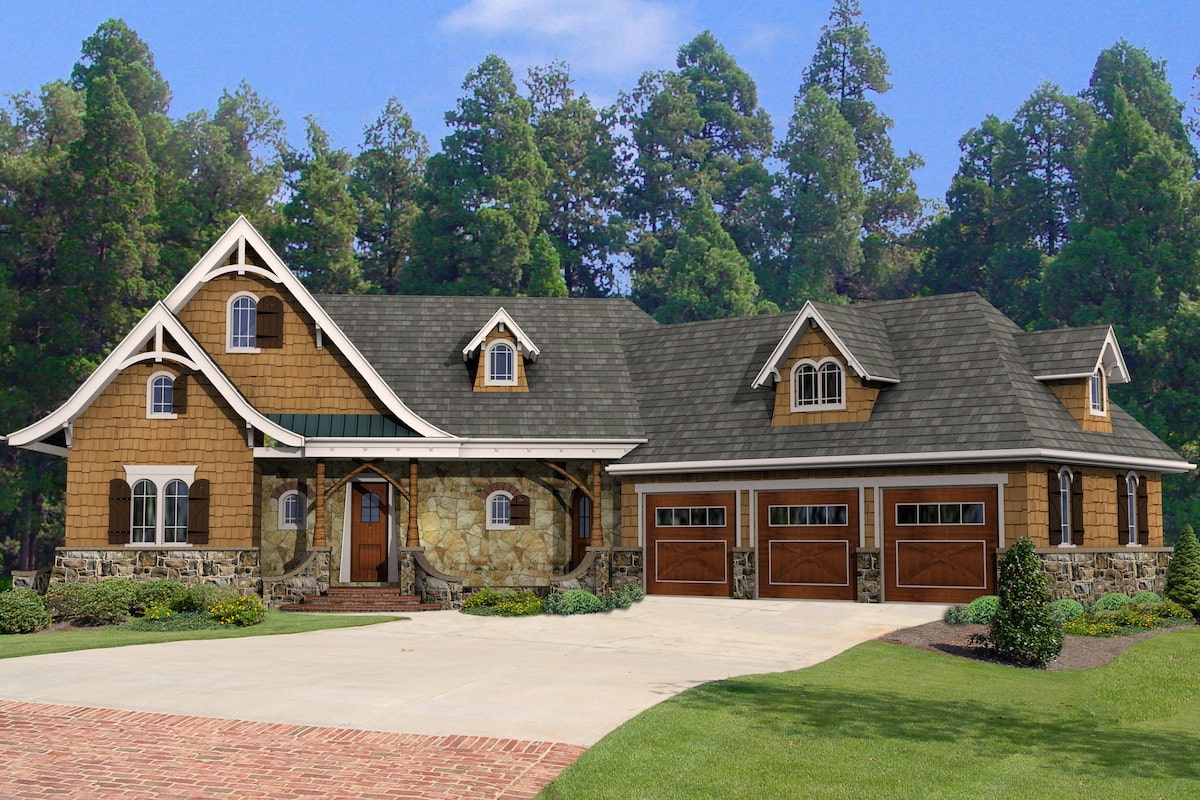 Cottage home (ThePlanCollection: Plan #198-1049)