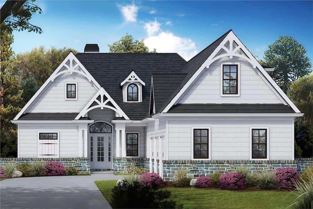 Front View of this 3-Bedroom, 2498 Sq Ft Plan - 198-1053