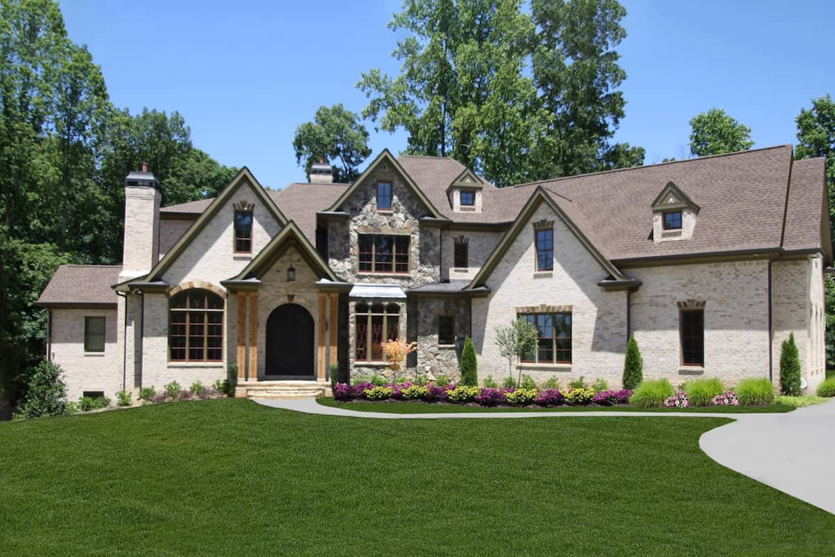 Front View of this 4-Bedroom,4376 Sq Ft Plan -198-1054