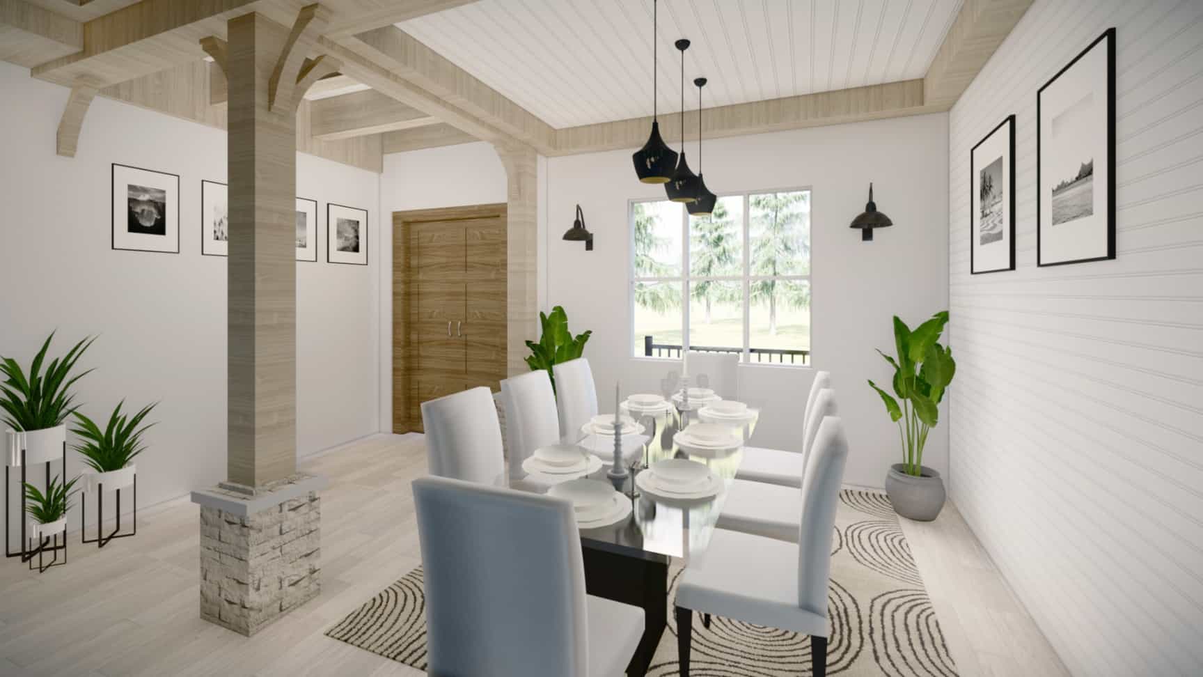 Dining Room of this 3-Bedroom, 1729 Sq Ft Plan - 198-1056
