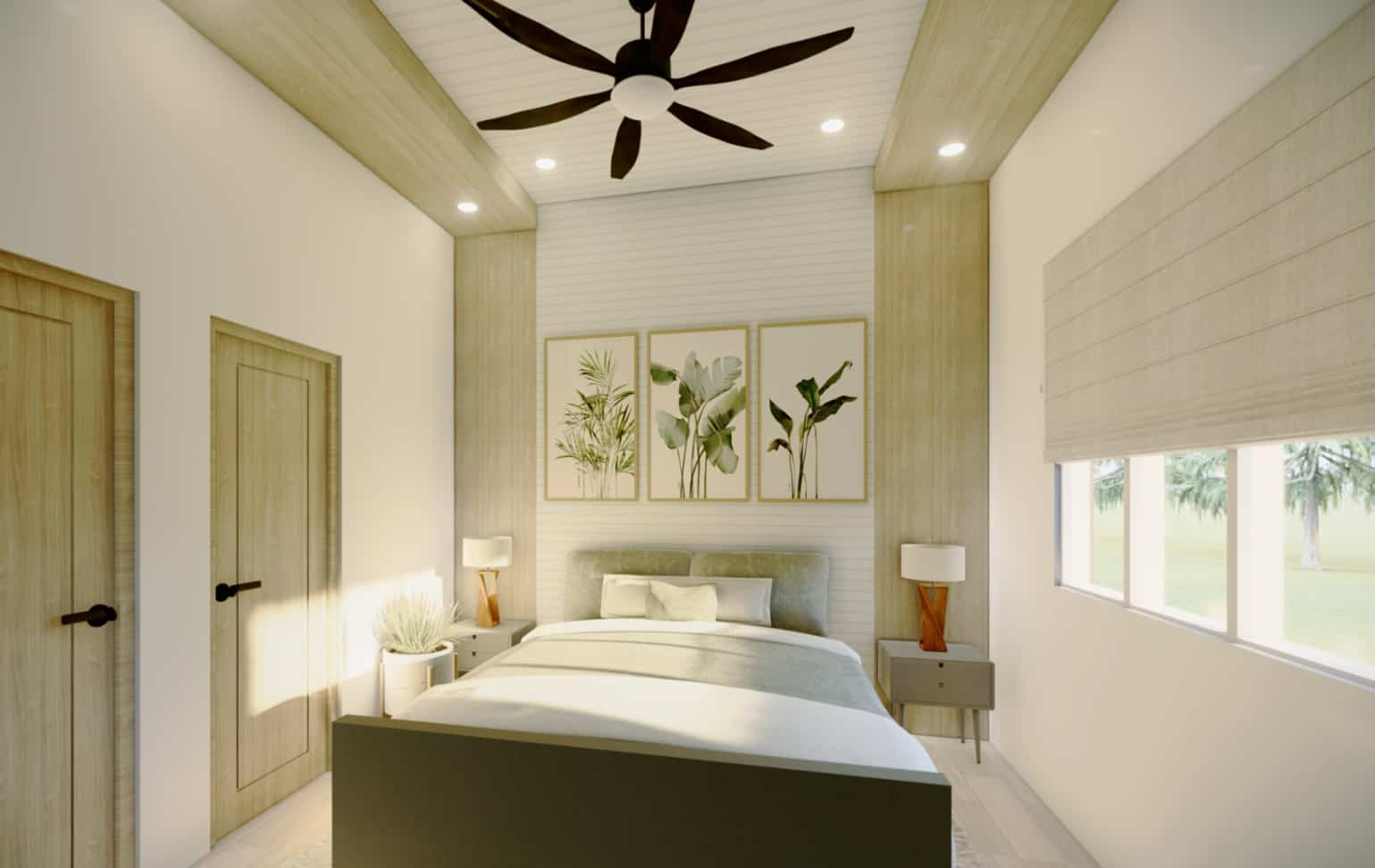 Bedroom of this 3-Bedroom, 1729 Sq Ft Plan - 198-1056