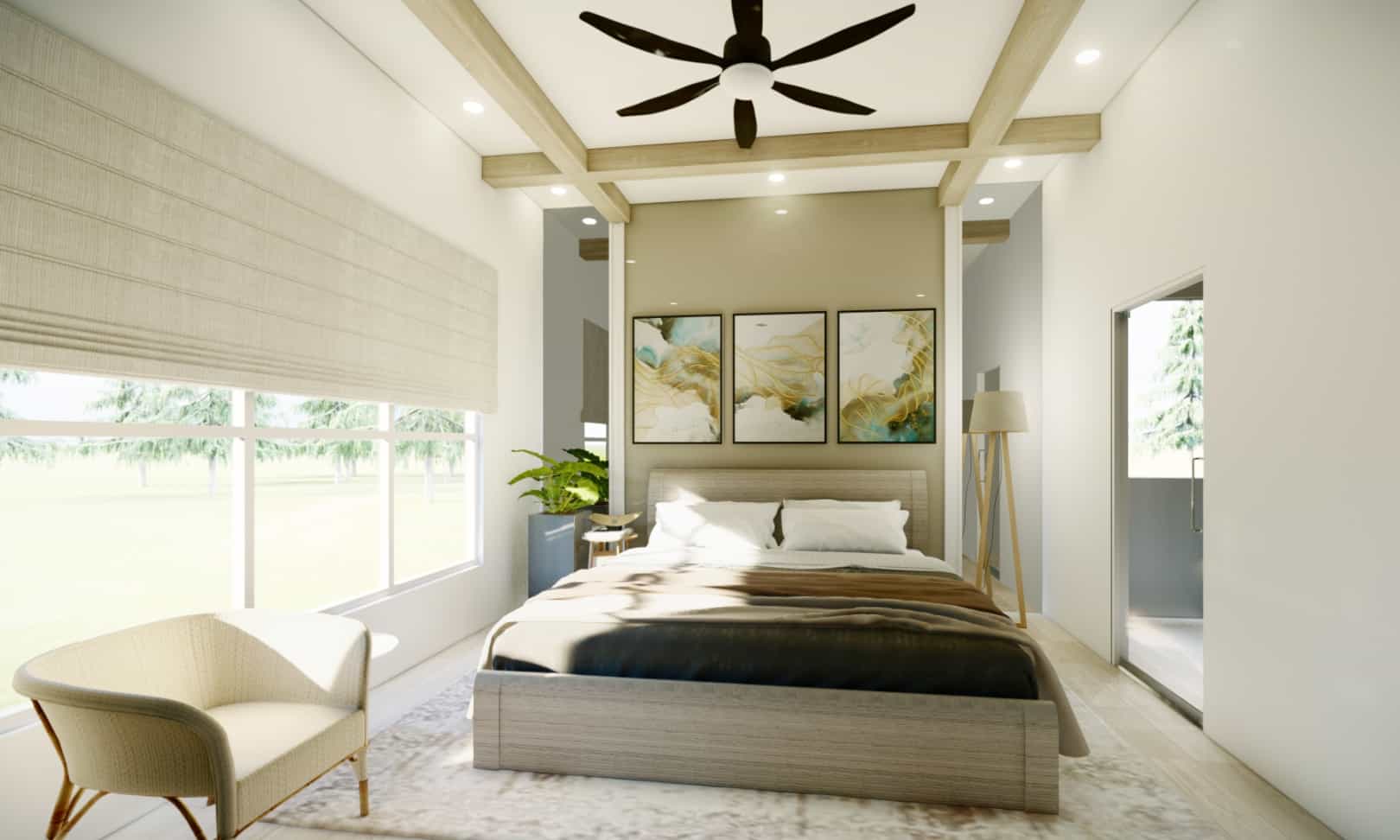 Master Bedroom of this 3-Bedroom, 1729 Sq Ft Plan - 198-1056