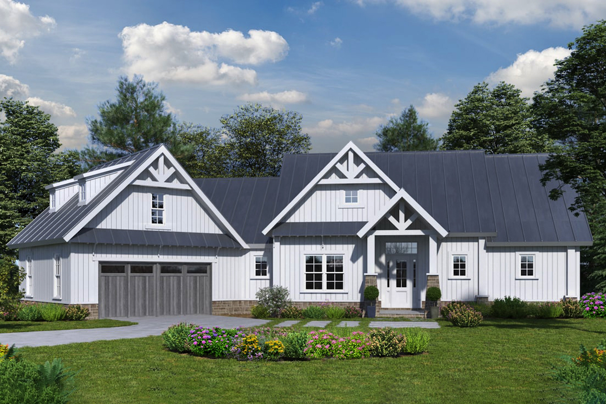 Craftsman home (ThePlanCollection: House Plan #198-1062)
